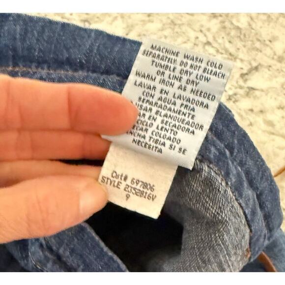 Y2K LEI Jeans Women’s 9 Flare Low Rise Denim Tie Closure 00s Bratz Boho 34x31 - Picture 10 of 11